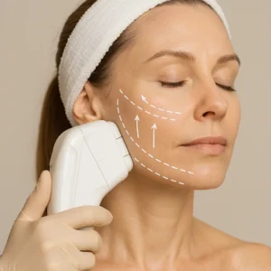 Woman having HI-FU to reduce wrinkles call LA LIPO Chandlers Green Now!