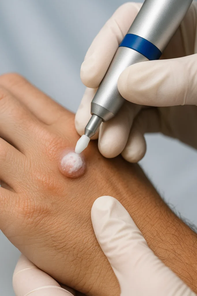 example of wart removal Chandlers Green using cryopen